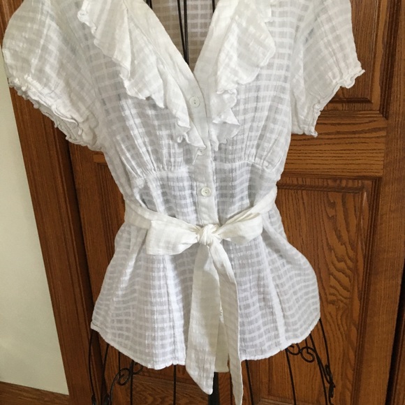 Cute Top 100% cotton with belt - Picture 6 of 8